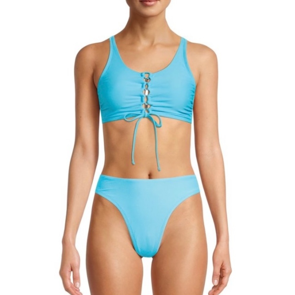 Front Racer Top Two Piece Swimsuit By Size XL